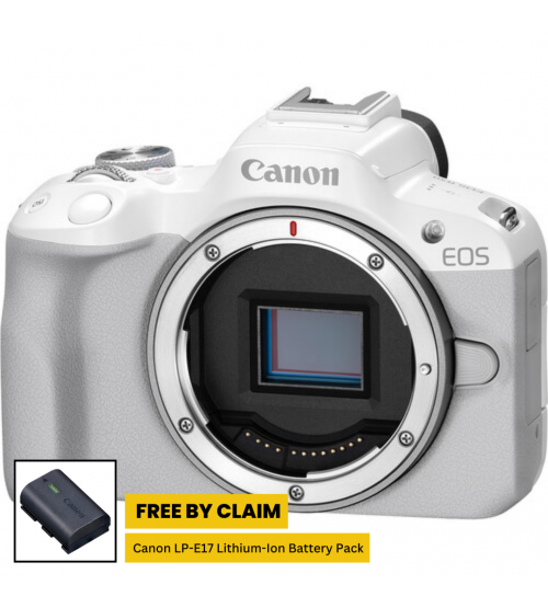 Canon EOS R50 Body Only Mirrorless (White) (Promo Cashback Rp 1.000.000)